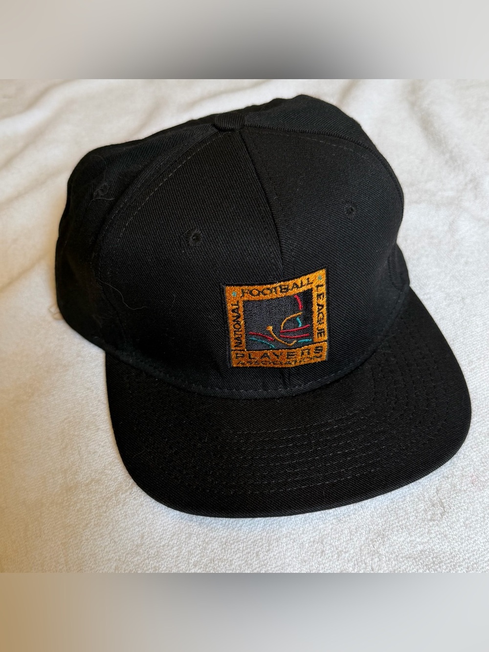 NFL Players Association Black Cap with Orange & Multicolor Embroidery